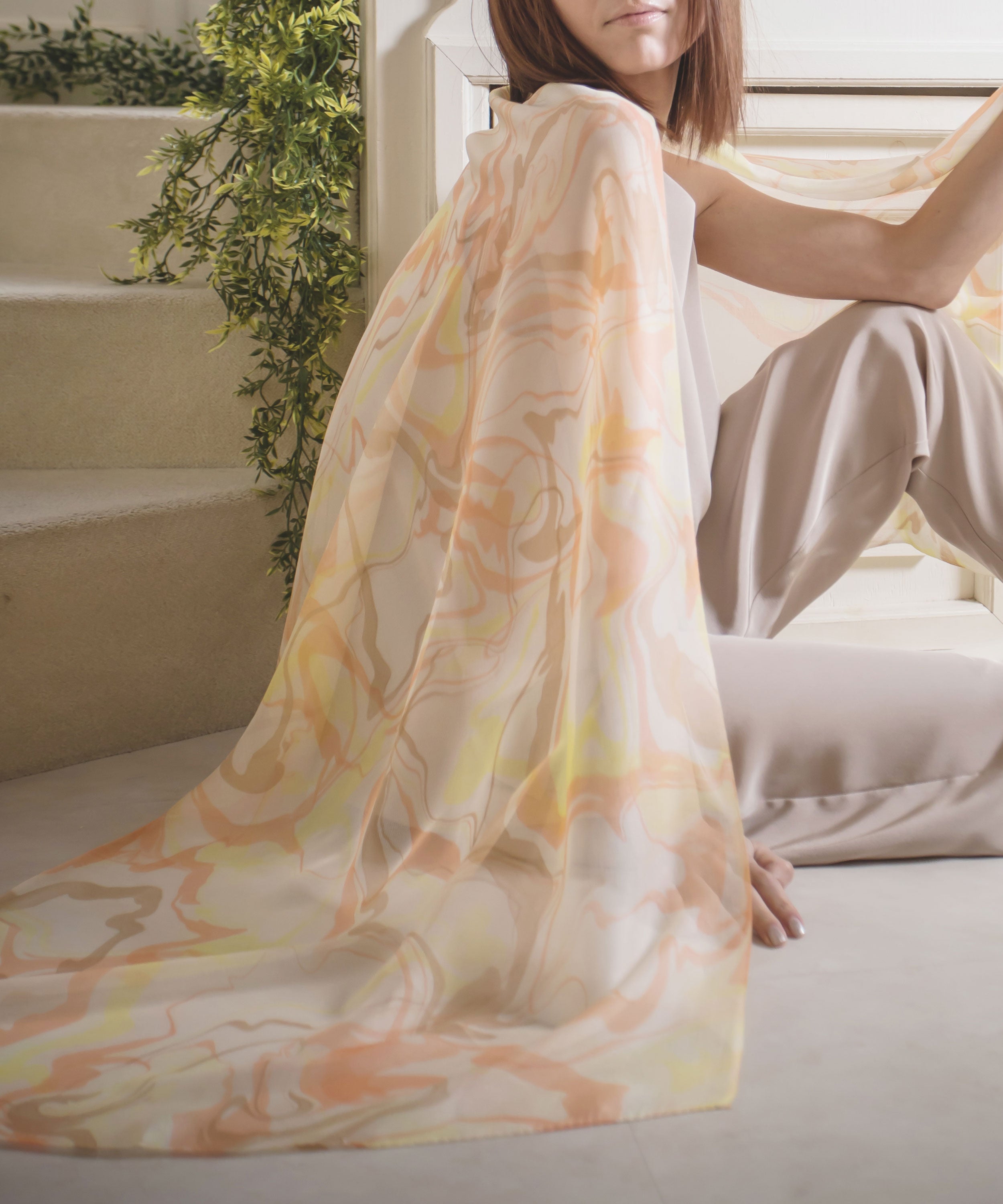 小麦畑と向日葵畑のハーモニーストール