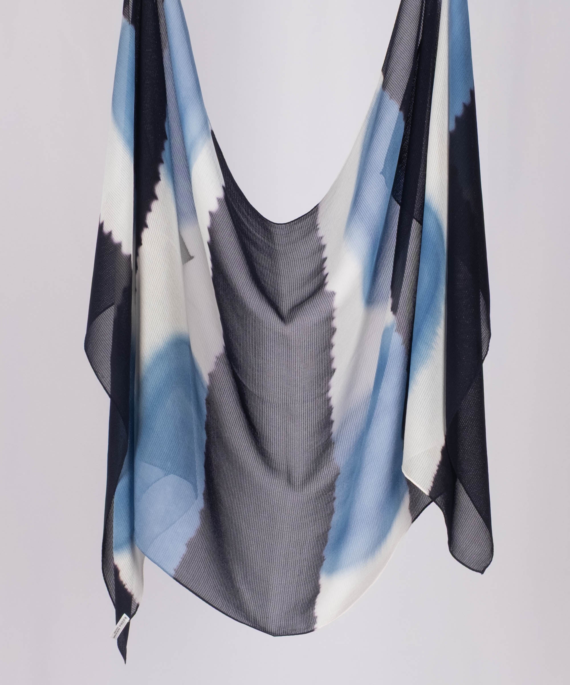 極上ぬめり感。ボーダー絞りとハンドペイントのシルクストール