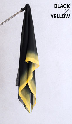 ROSHA BLACK/ゼブラ織バイカラー 黄