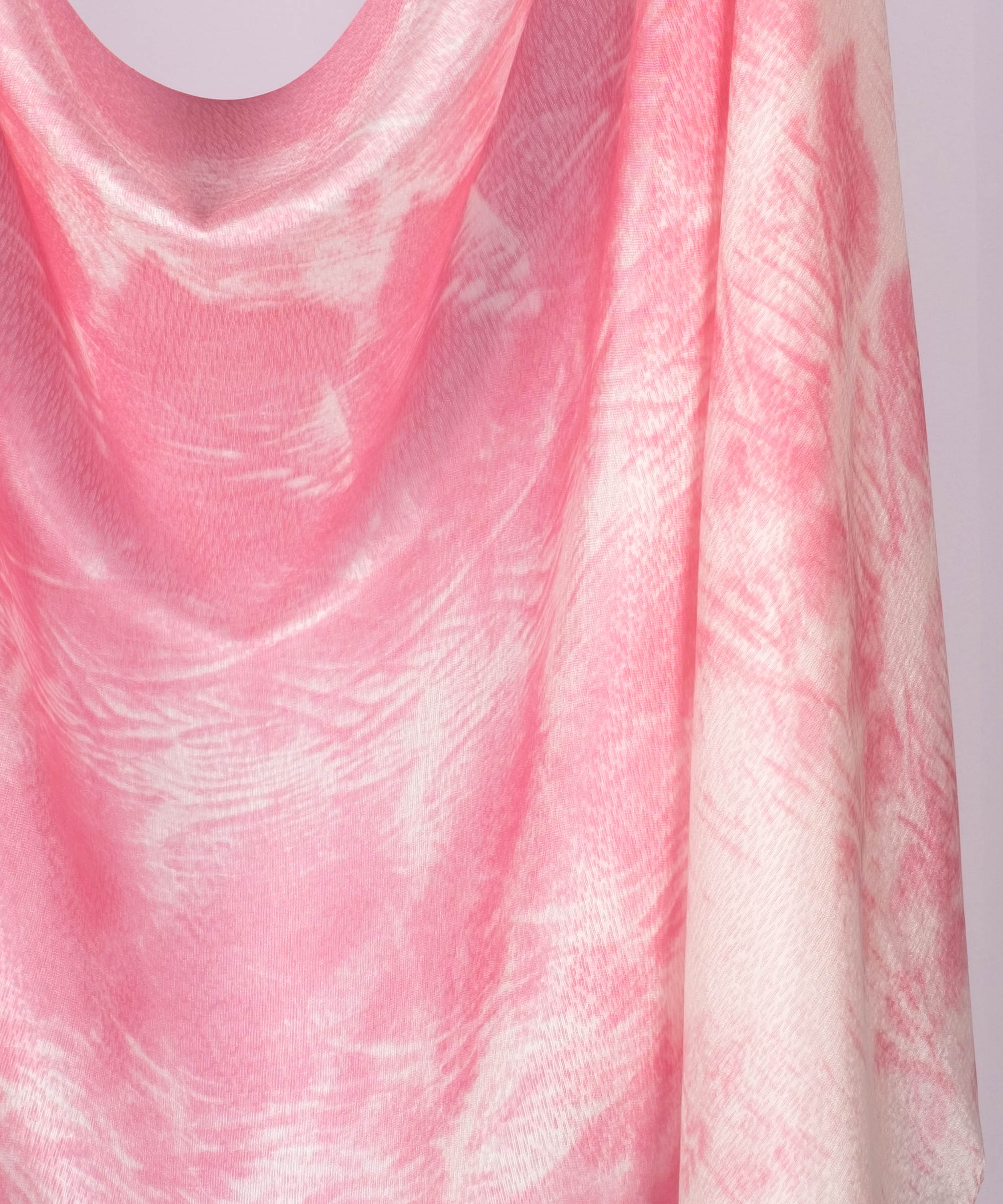 シノニムウルフ、紋紗の絞り染めシルクストール - Pink
