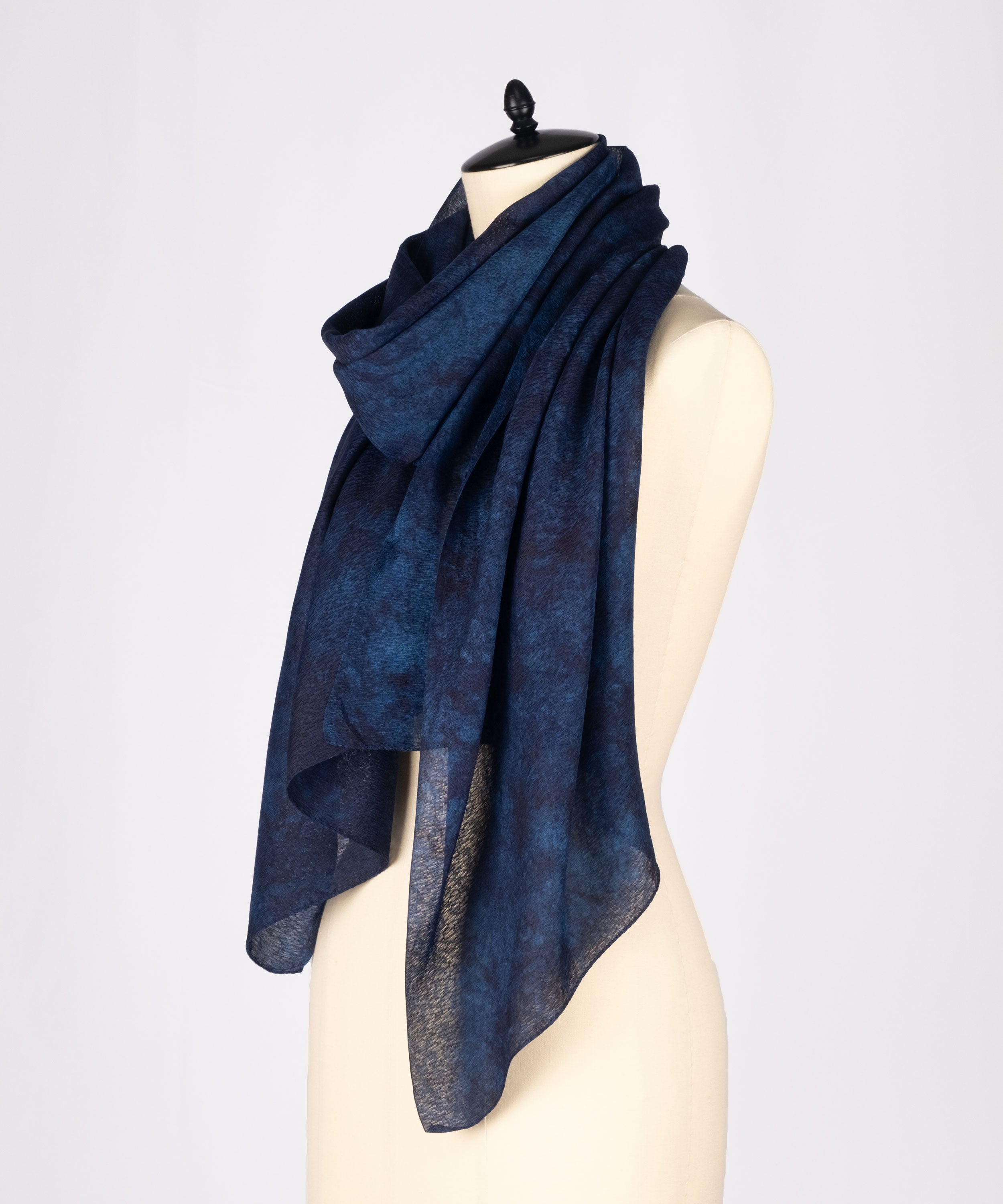 Premium Deep Japan Blue 藍染シルクストール