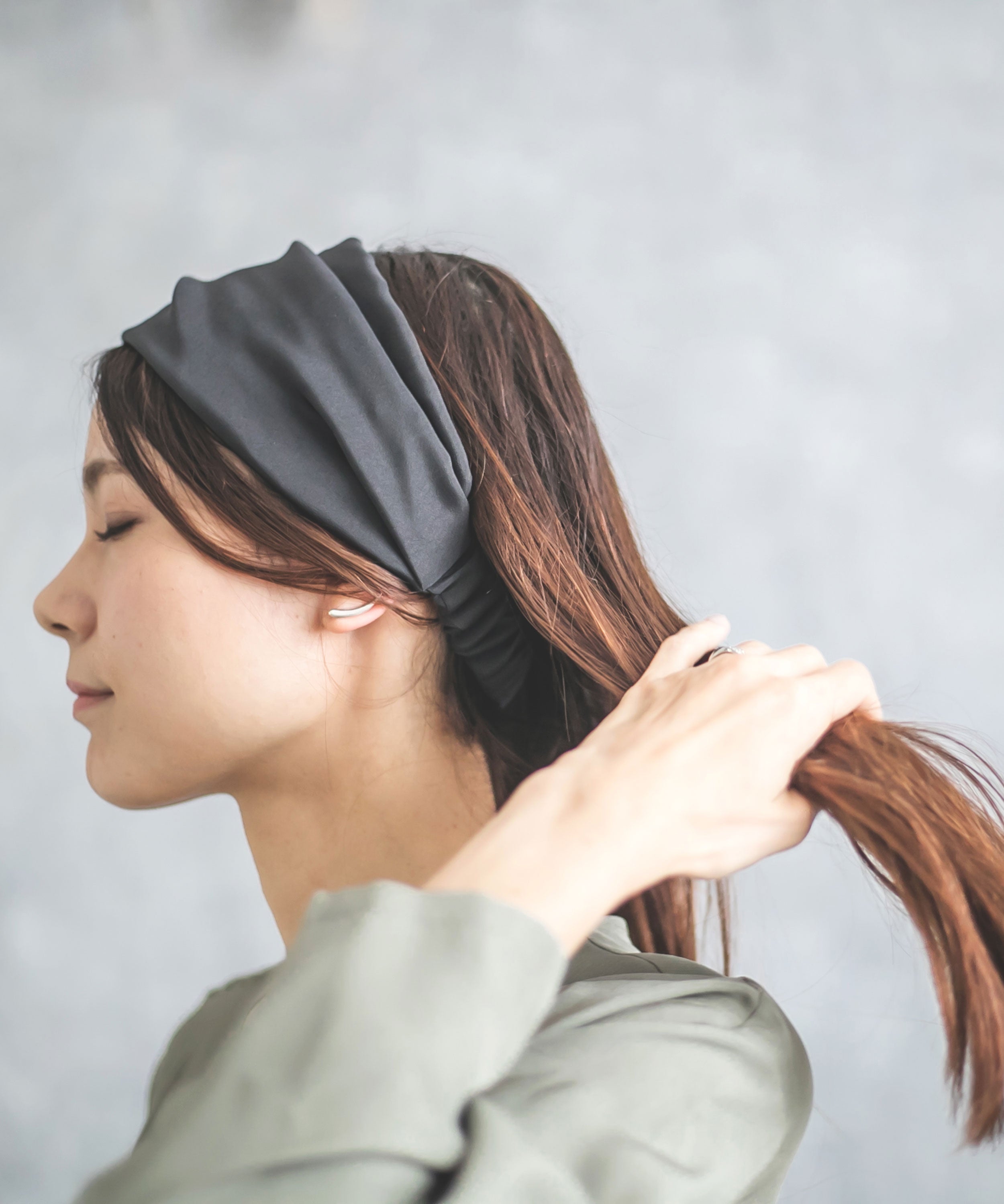 シルクのヘアターバン & アイマスク
