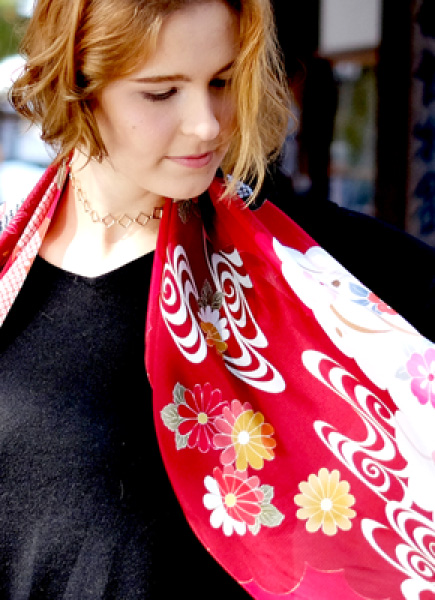 サァラ様★着物 生地 羽織り ショール イタリア デザイナー Kimono Tribal Earth] Sahara サハラ・ショール / Kimono 羽織 全3色 | KujA